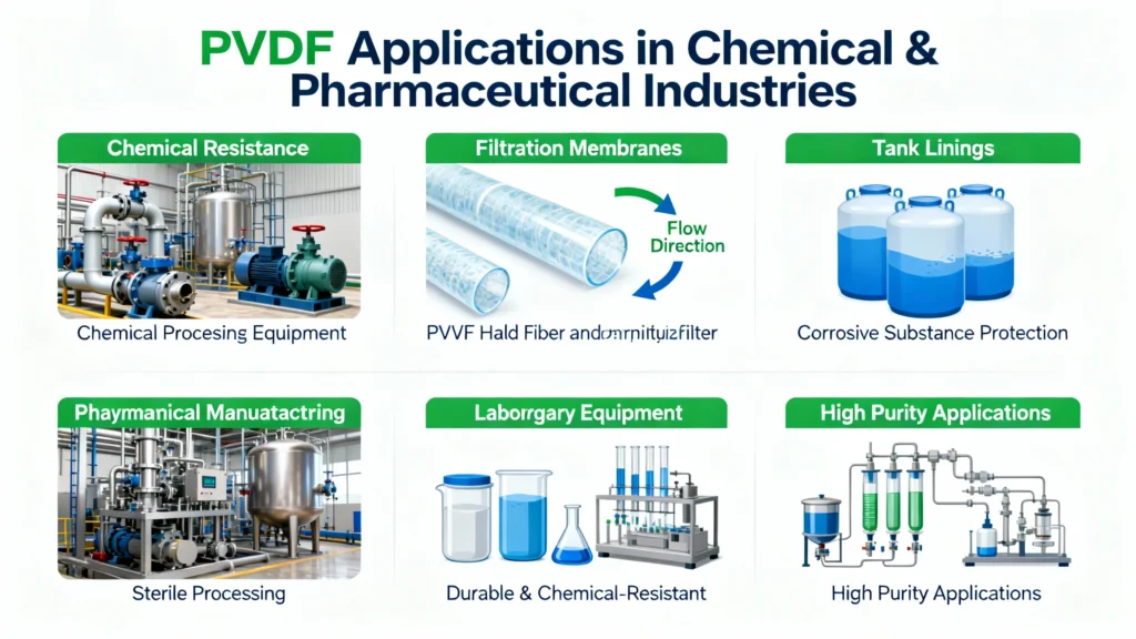 PVDF en la industria química y farmacéutica